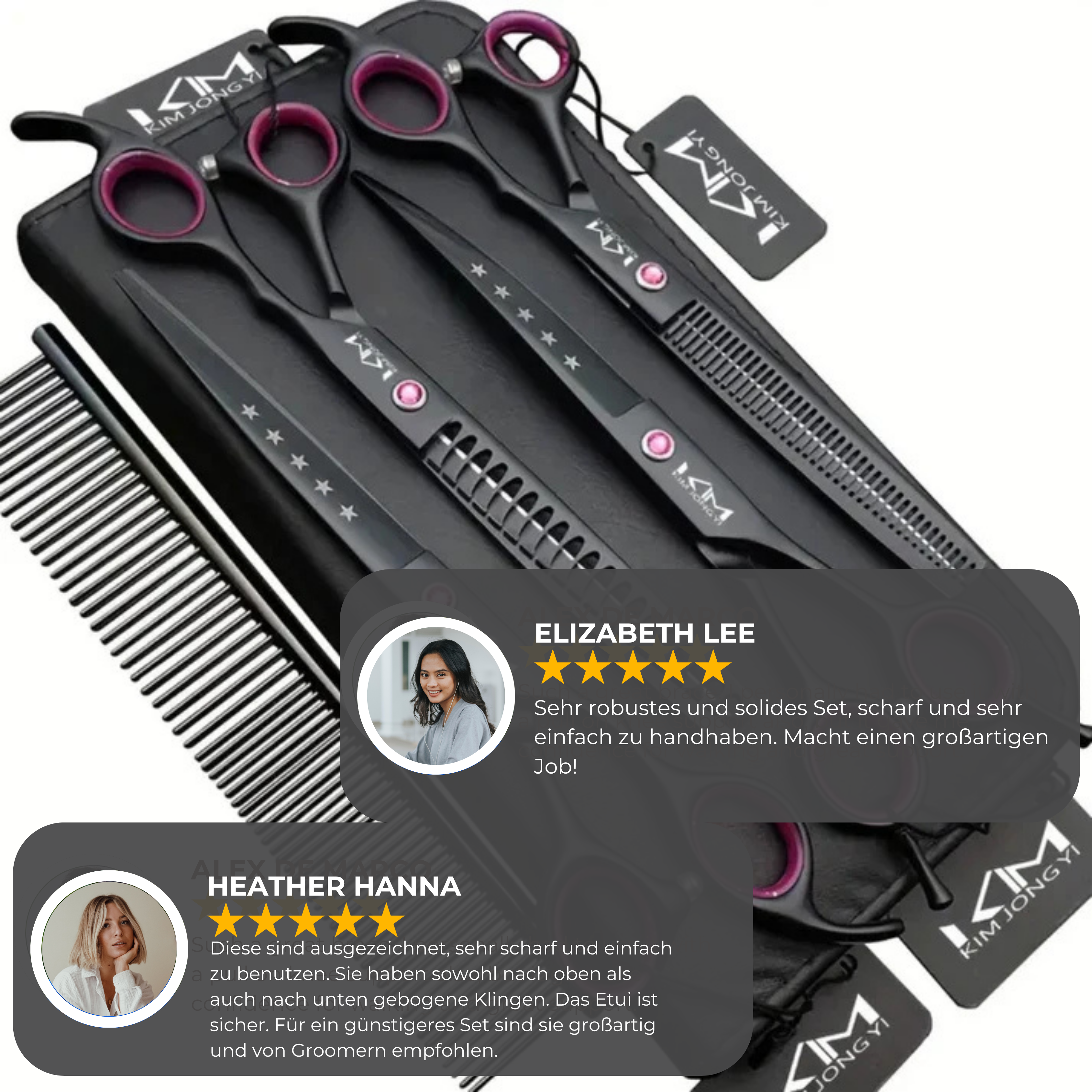 Professional Pet Grooming Kit | Premium Stainless Steel Scissors Set