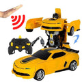 Interactive RC Robot Car | LED Light & Sound Transforming Toy