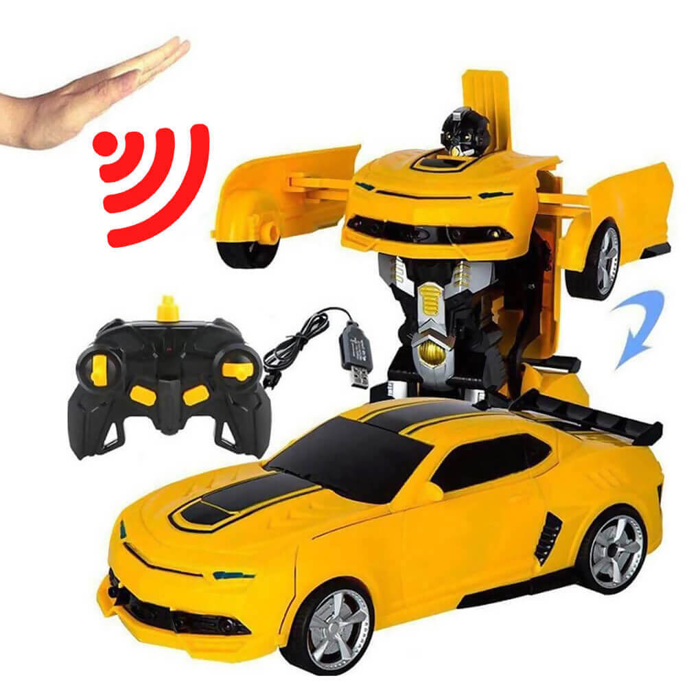 Interactive RC Robot Car | LED Light & Sound Transforming Toy