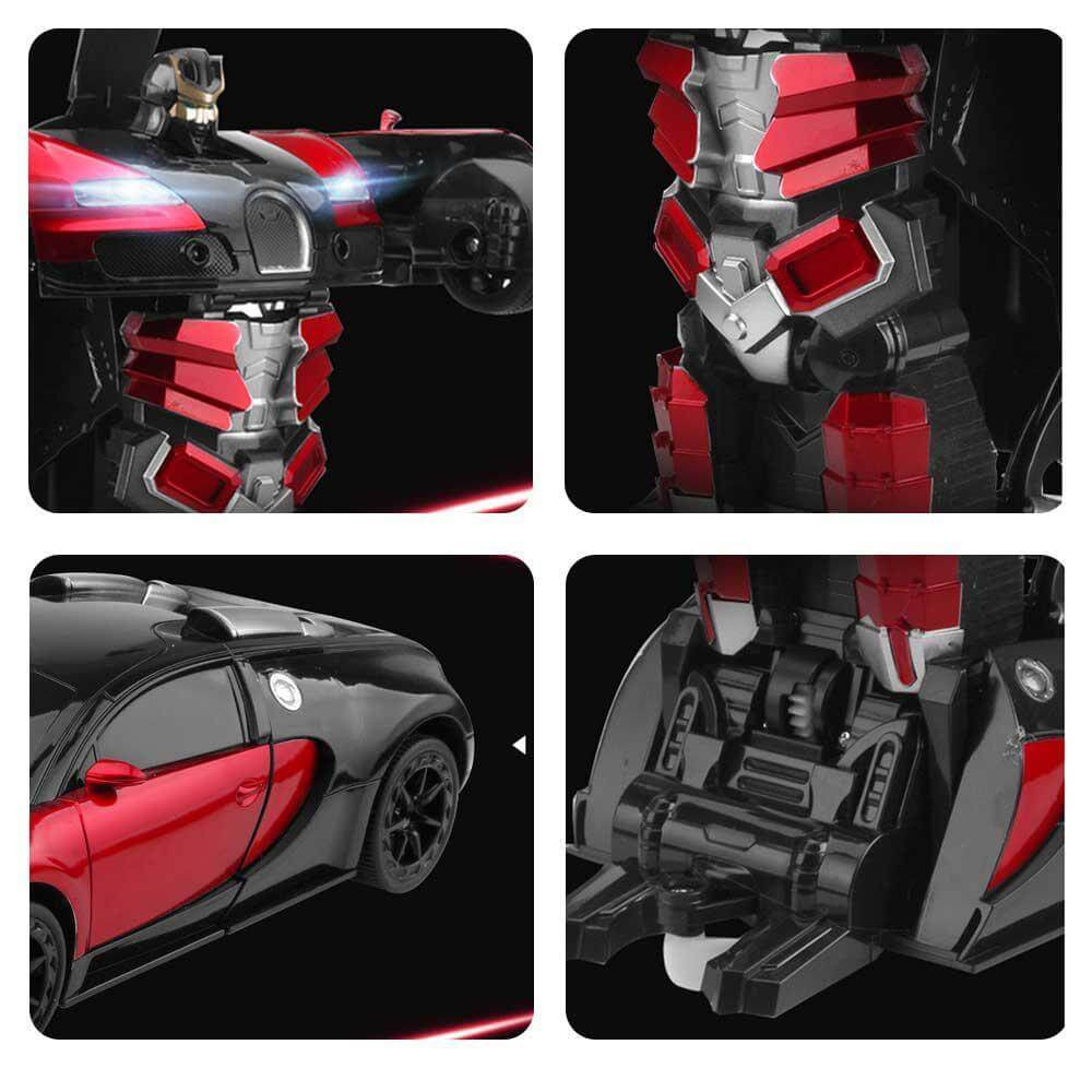 Interactive RC Robot Car | LED Light & Sound Transforming Toy