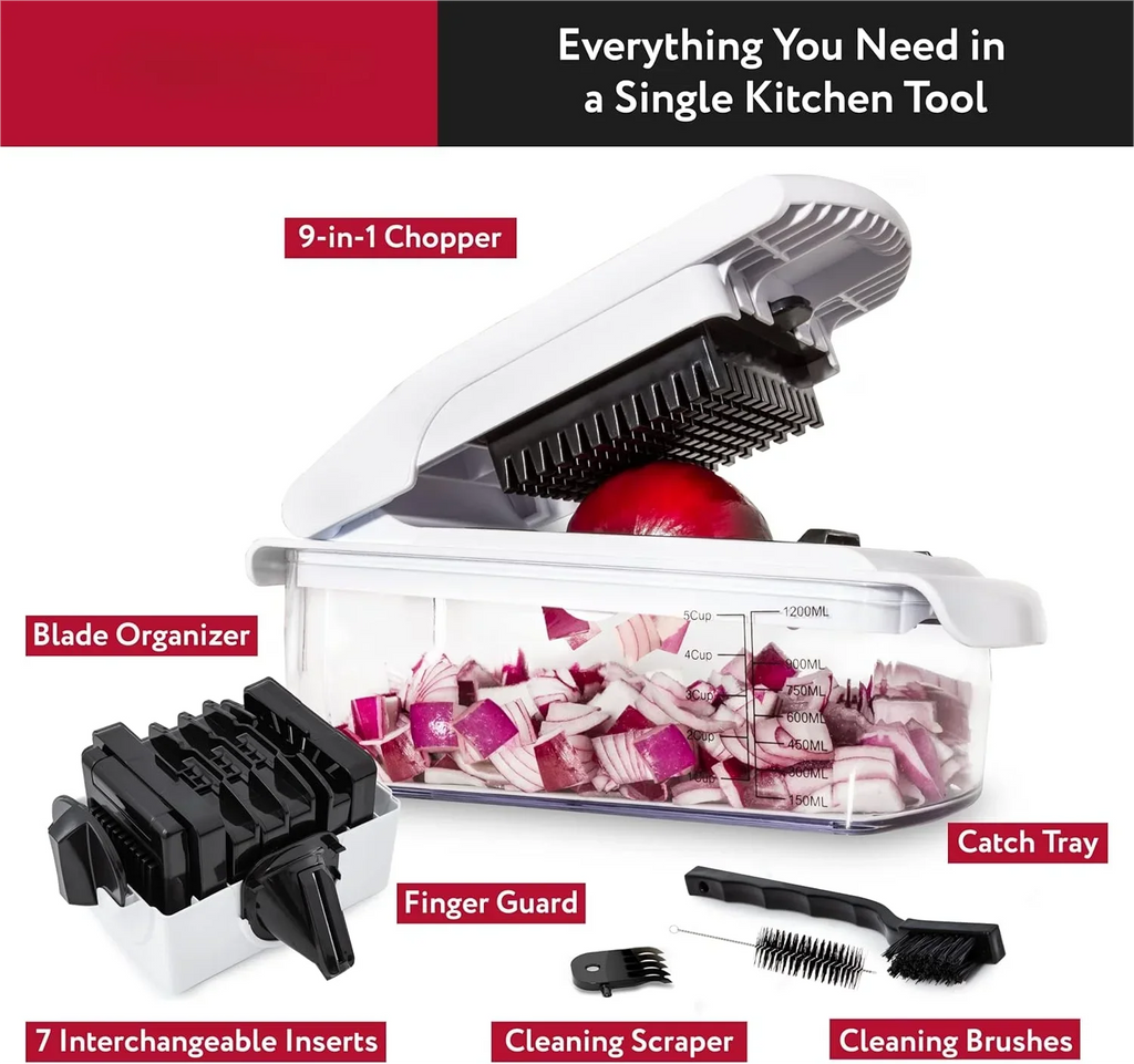 Multi-Function Vegetable Chopper | 6-in-1 Food Prep System