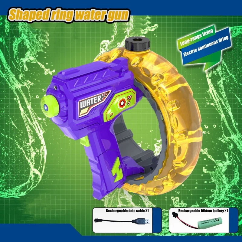 Kids Water Blaster Gun | LED Light-Up Wrist Ring Design