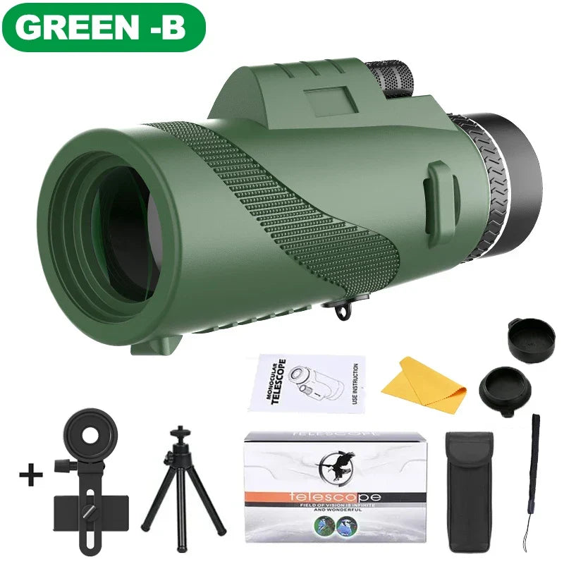 Professional Monocular Telescope | 80x Magnification BAK4 Prism