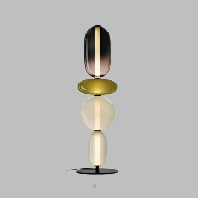 Modern Floor Lamp | Stacked Glass Spheres Design