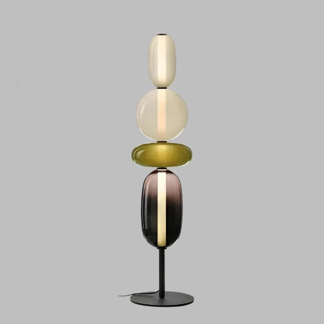 Modern Floor Lamp | Stacked Glass Spheres Design