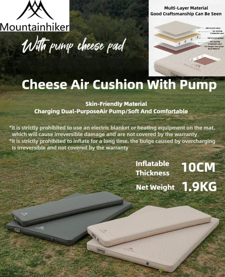 Self-Inflating Camping Mattress | Portable Air Bed With Built-in Pump