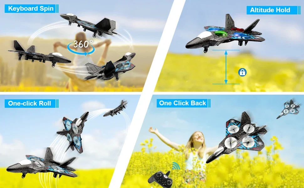 RC Fighter Drone | Quad Motor Gravity Sensor Aircraft