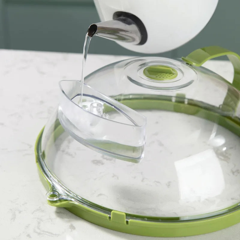 Microwave Food Cover | Steam Vent Splatter Guard With Handle