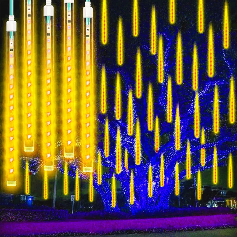 LED Meteor Shower Lights | Waterproof Cascading Outdoor Tubes