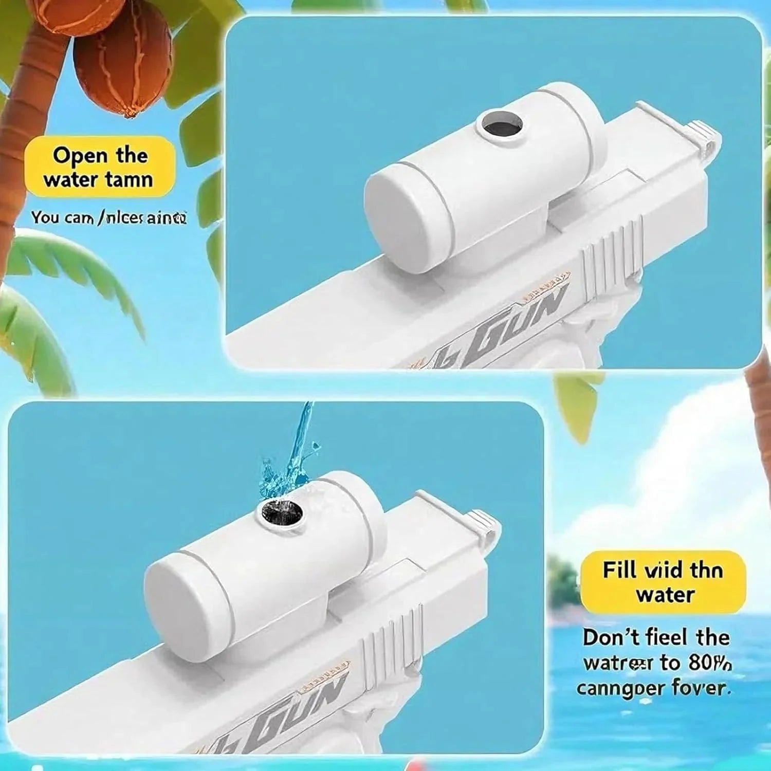 Two-Way Water Gun | Dual Spray Action Pistol