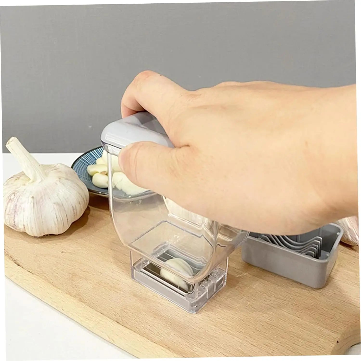 Kitchen Garlic Press | Quick-Cut Container Design