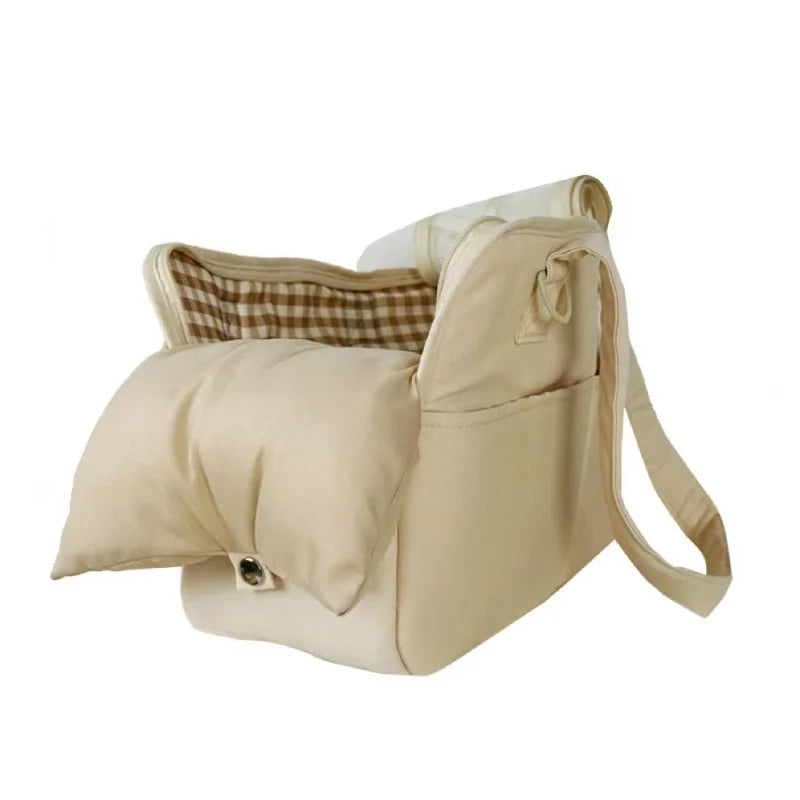 Premium Pet Carrier Tote | Quilted Cotton Travel Bag