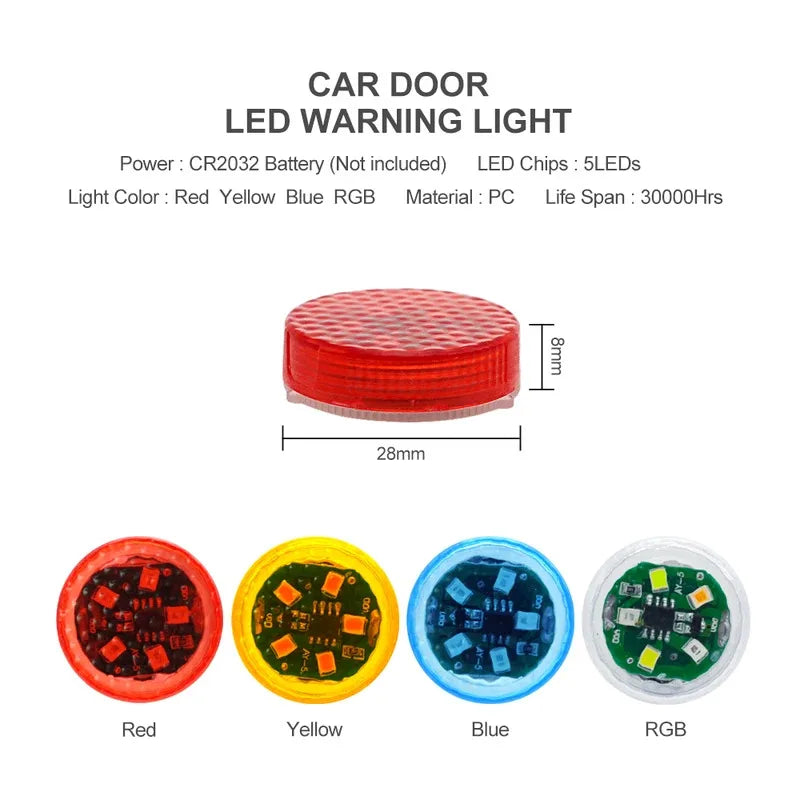 LED Car Door Safety Light | Magnetic Motion Sensor Warning System