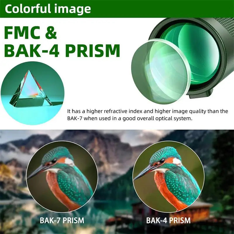 Professional Monocular Telescope | 80x Magnification BAK4 Prism