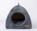 Plush Cat House | Triangular Velvet Pet Shelter