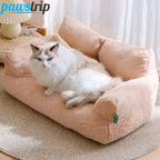 Plush Pet Sofa Bed | Cozy Winter Lounge for Cats