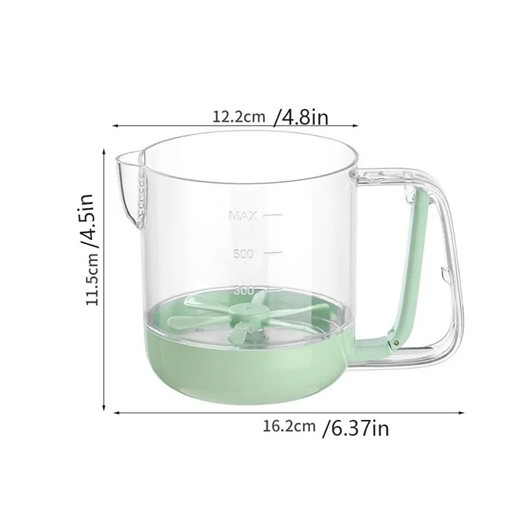 Kitchen Mixing Cup | Manual Stirring Beater With Spring Handle