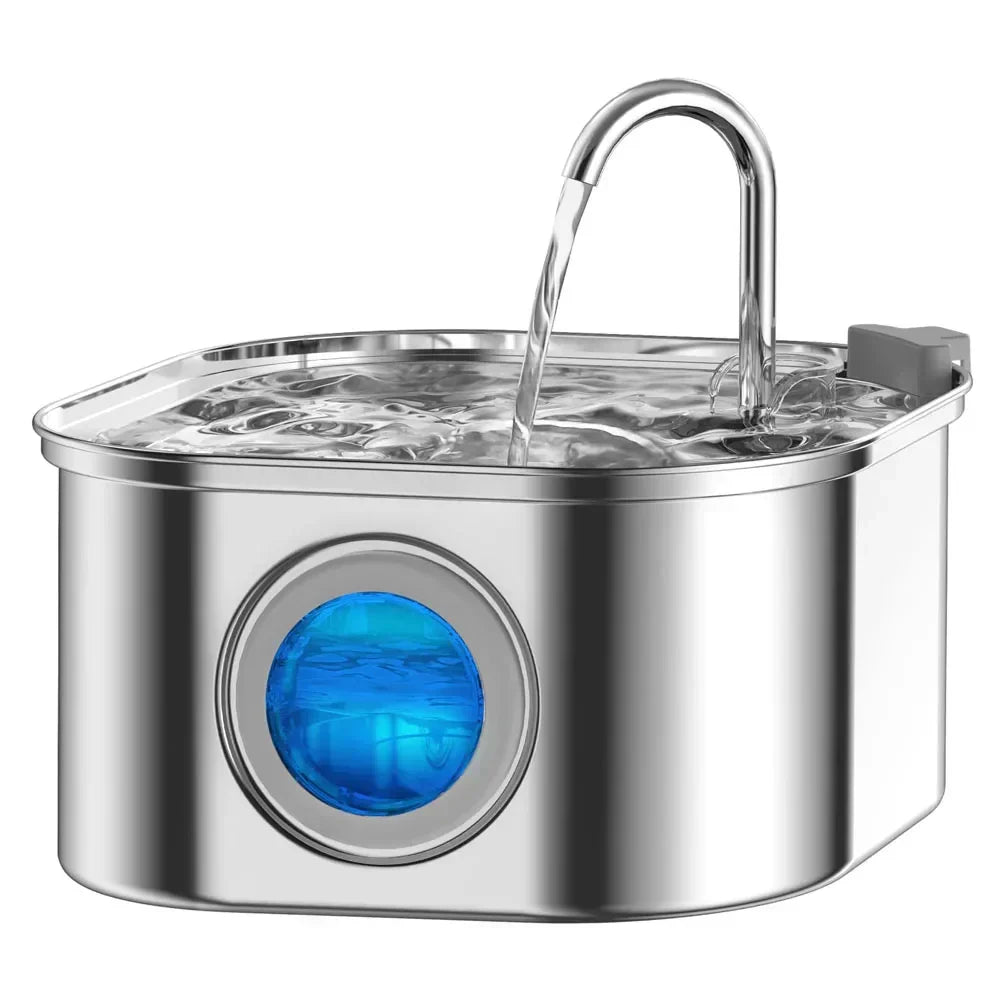 Pet Water Fountain | LED Indicator Stainless Steel Design