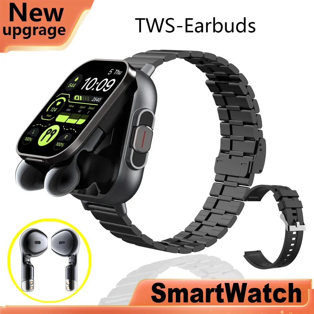 Smart Fitness Watch | 2-in-1 AMOLED With Wireless Earbuds