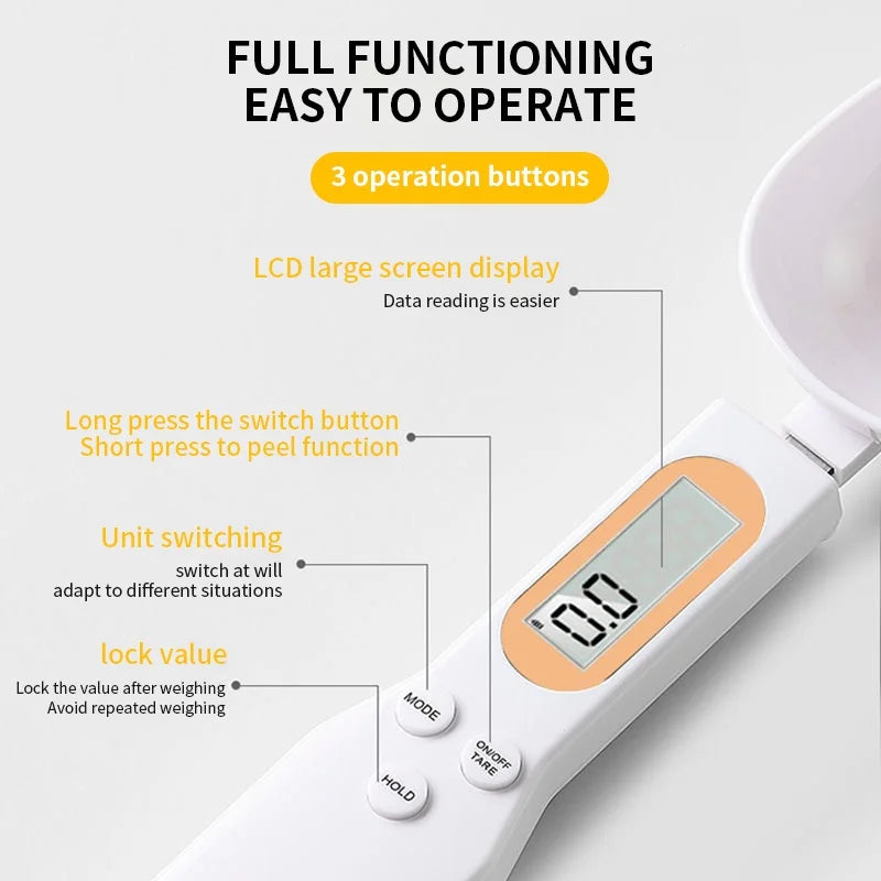 Digital Kitchen Scale Spoon | LCD Display Precision Measuring Tool