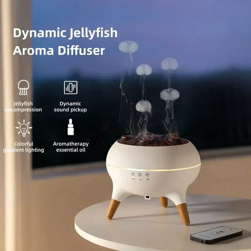 Smart Essential Oil Diffuser | Jellyfish Design With Remote Control