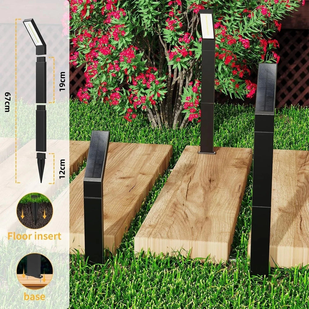 Modern Solar Path Lights | Adjustable LED Garden Lighting