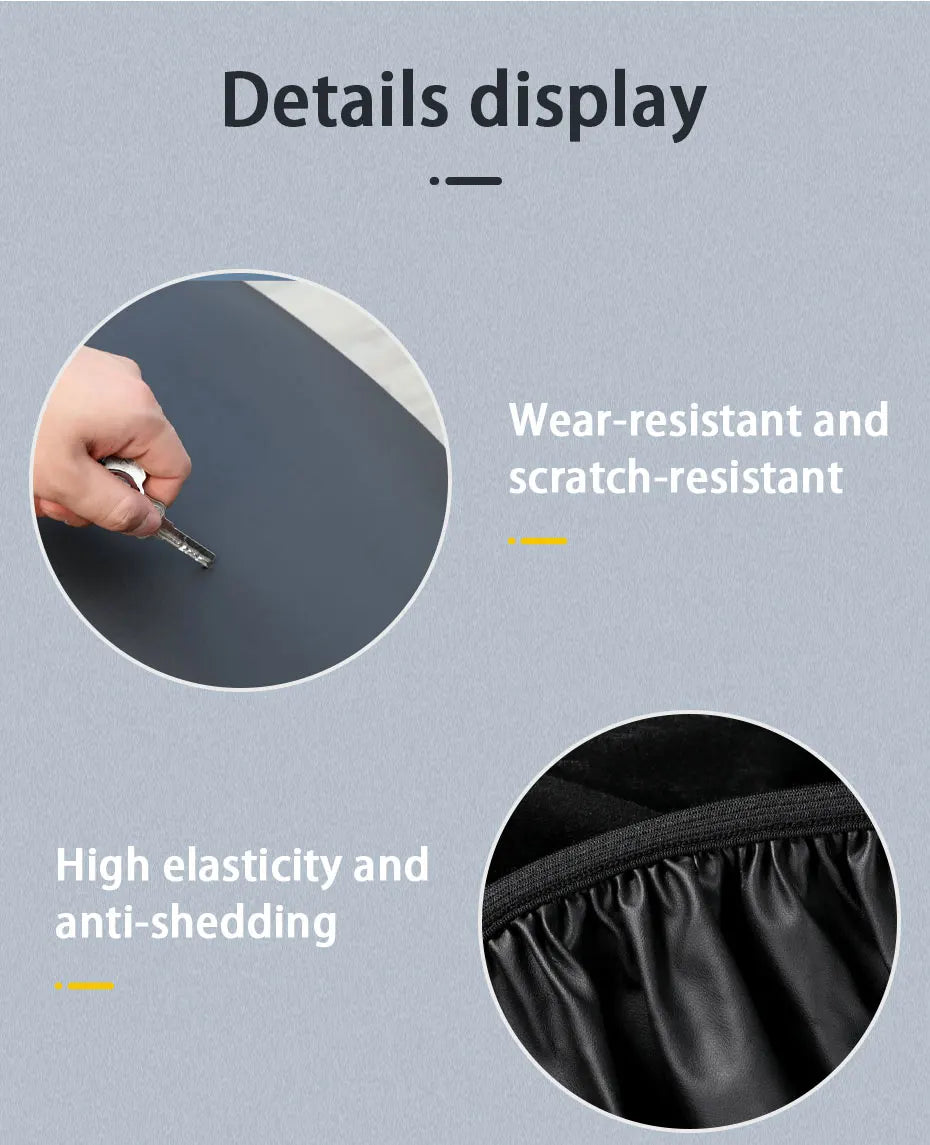 Motorcycle Seat Cover | Universal Elastic Waterproof Leather Design