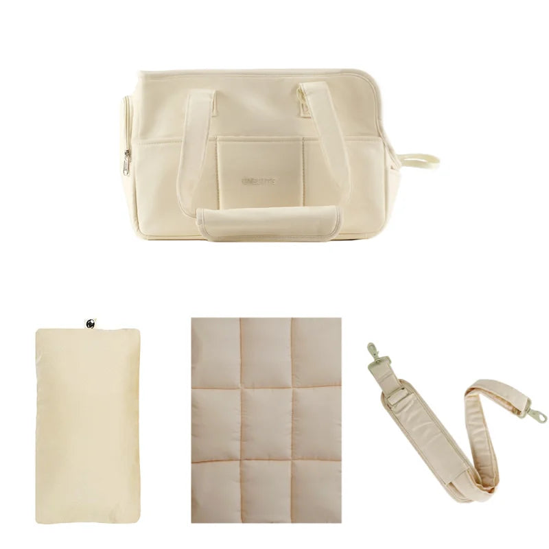 Premium Pet Carrier Tote | Quilted Cotton Travel Bag