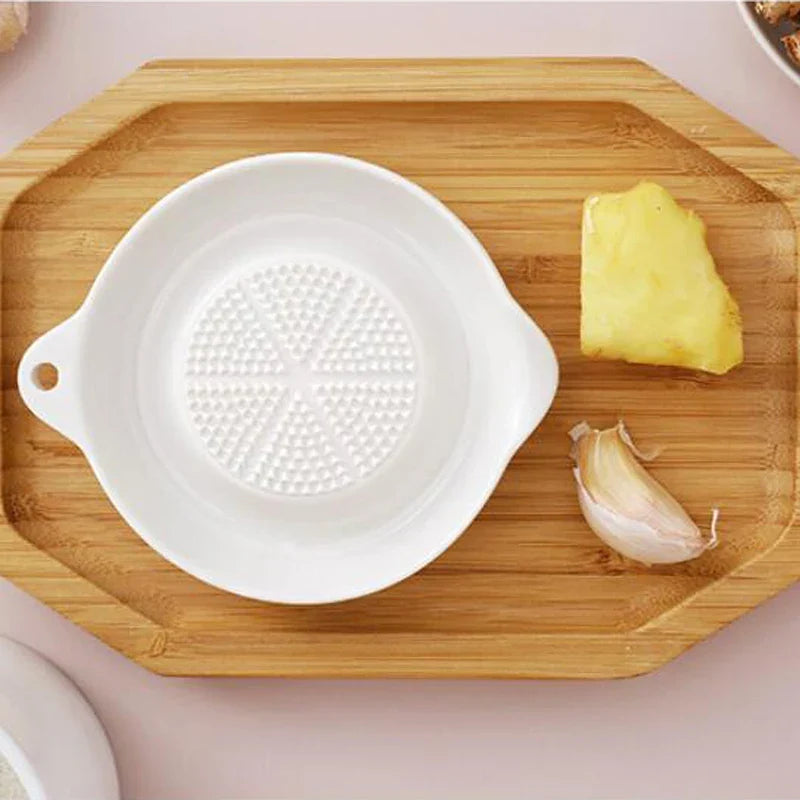 Ceramic Kitchen Grater | Premium White Grating Plate