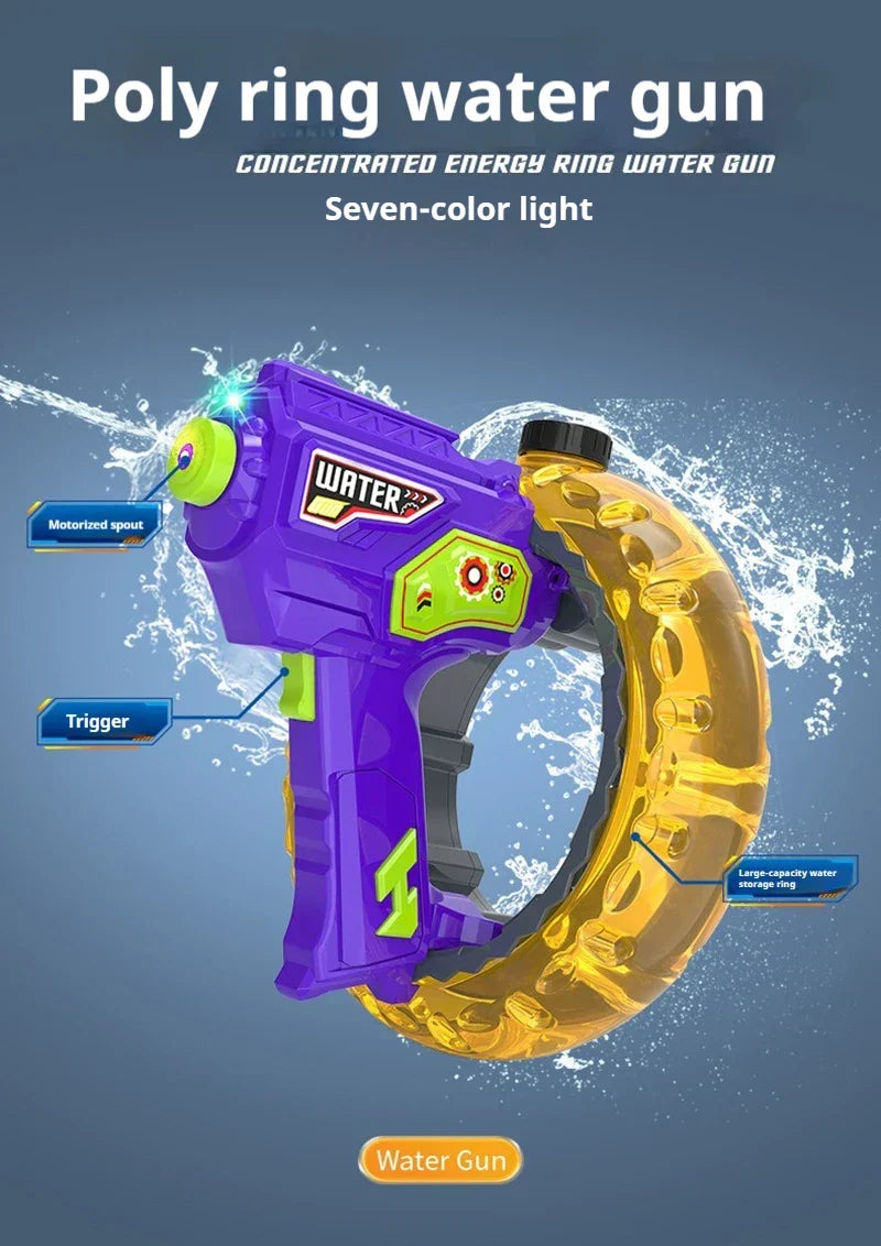 Kids Water Blaster Gun | LED Light-Up Wrist Ring Design