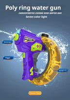 Kids Water Blaster Gun | LED Light-Up Wrist Ring Design