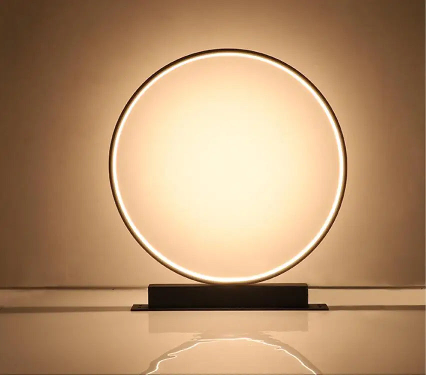LED Circle Floor Lamp | Modern Aluminum Ring Design