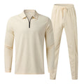 Mens Loungewear Set | Textured Waffle Knit Quarter-Zip Design