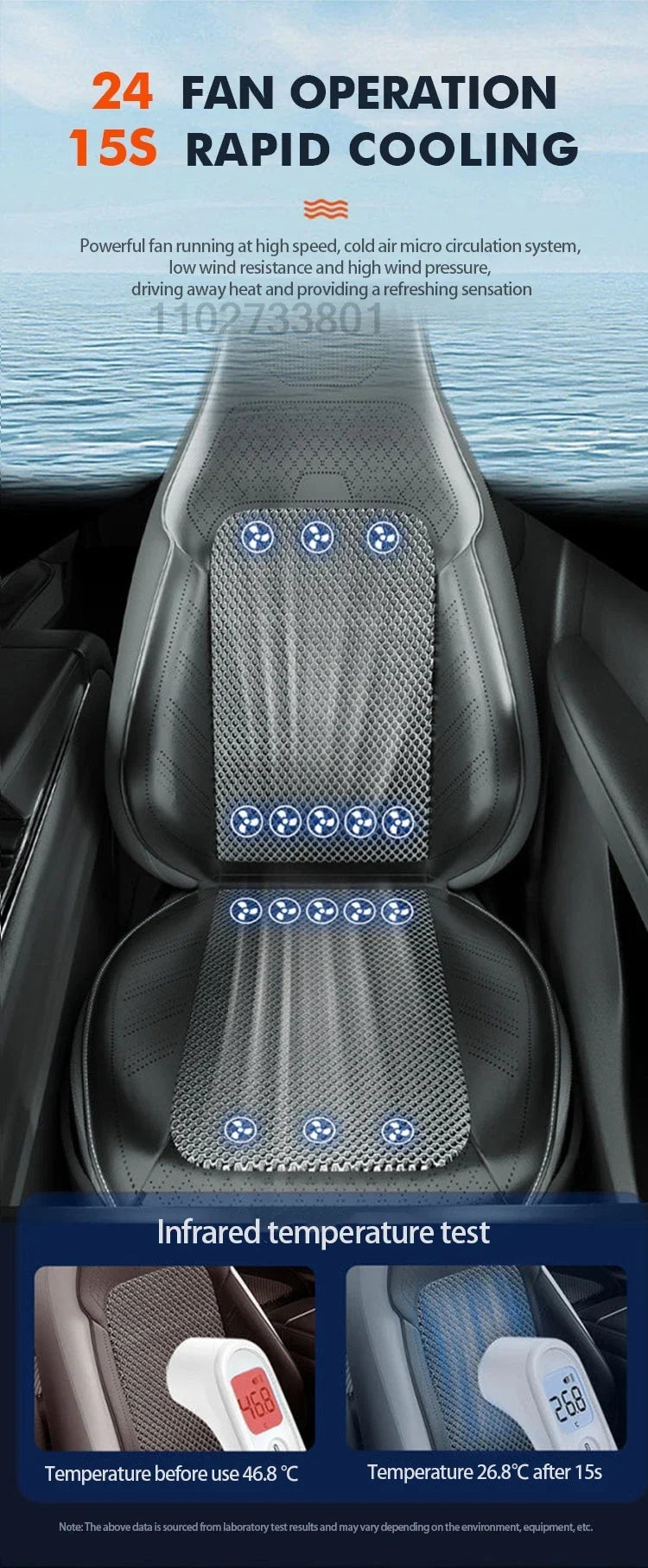 Car Cooling Massage Seat | 24-Fan Ventilation System