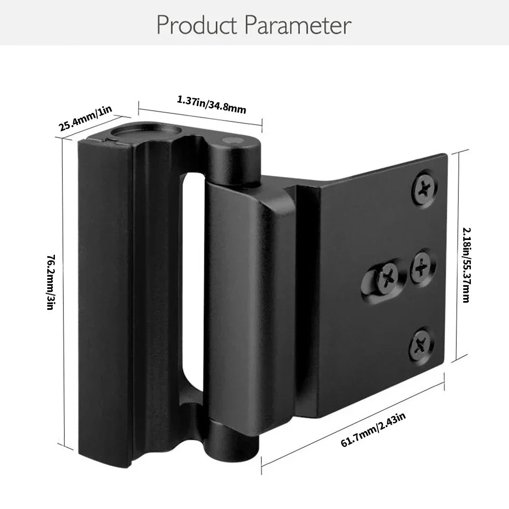 Smart Door Security Lock | Aluminum Alloy Childproof Latch