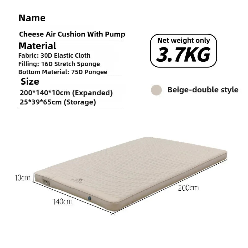 Self-Inflating Camping Mattress | Portable Air Bed With Built-in Pump