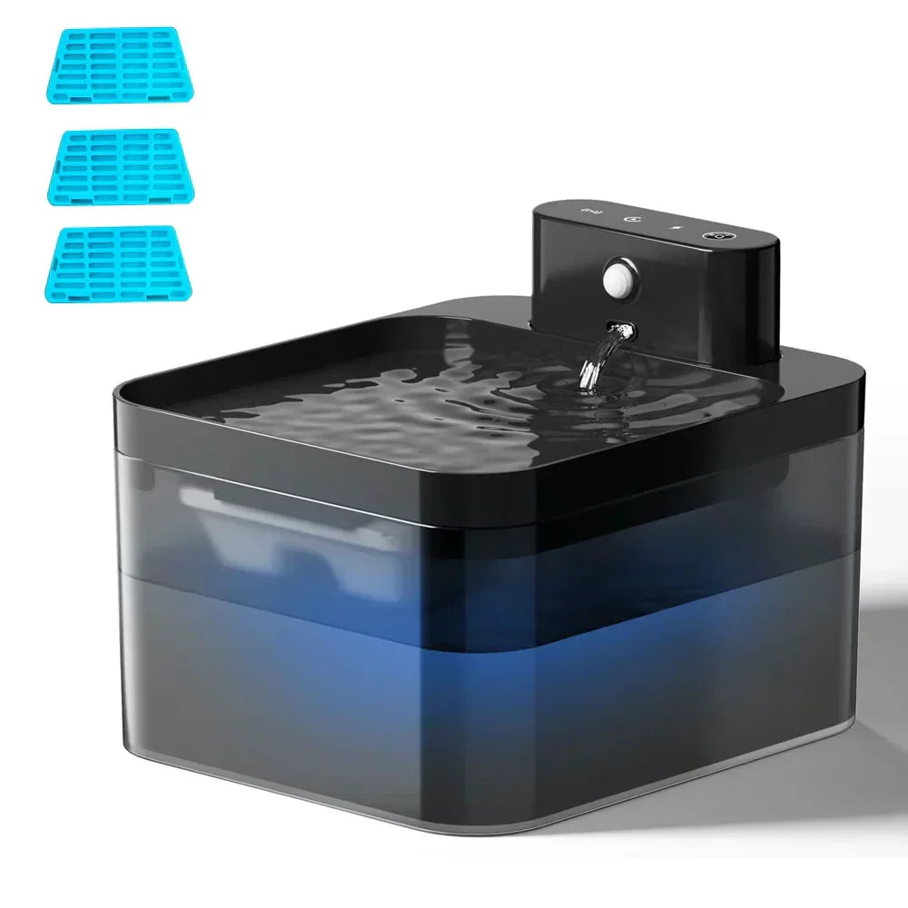 Smart Pet Water Fountain | Motion Sensor Activated Filter System