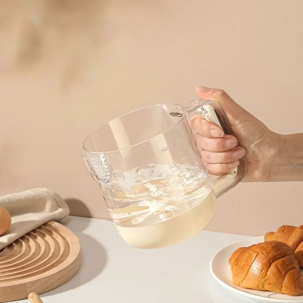 Kitchen Mixing Cup | Manual Stirring Beater With Spring Handle