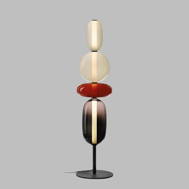 Modern Floor Lamp | Stacked Glass Spheres Design