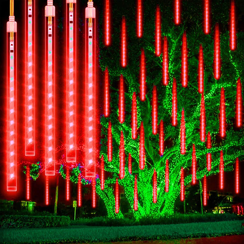 LED Meteor Shower Lights | Waterproof Cascading Outdoor Tubes