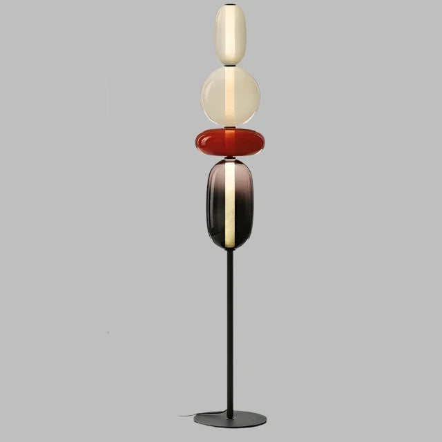 Modern Floor Lamp | Stacked Glass Spheres Design