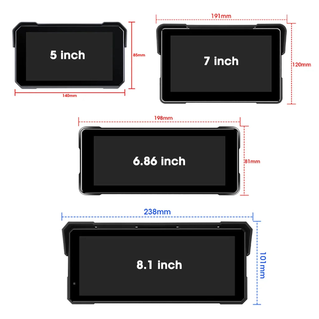 Smart Motorcycle Display | IPX7 Waterproof CarPlay Android Auto
