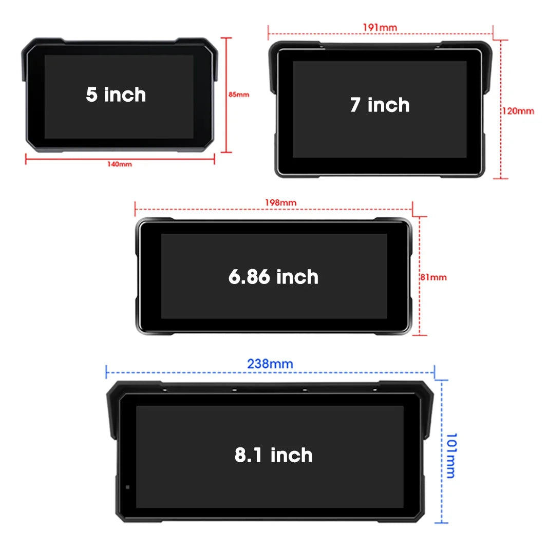 Smart Motorcycle Display | IPX7 Waterproof CarPlay Android Auto