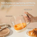 Kitchen Mixing Cup | Manual Stirring Beater With Spring Handle