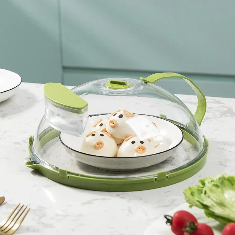Microwave Food Cover | Steam Vent Splatter Guard With Handle