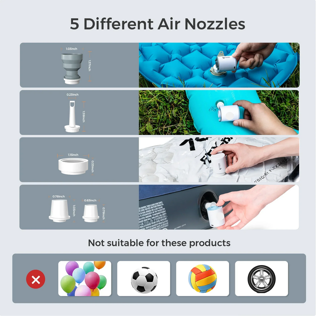 Portable Electric Air Pump | USB Rechargeable Mini Inflator