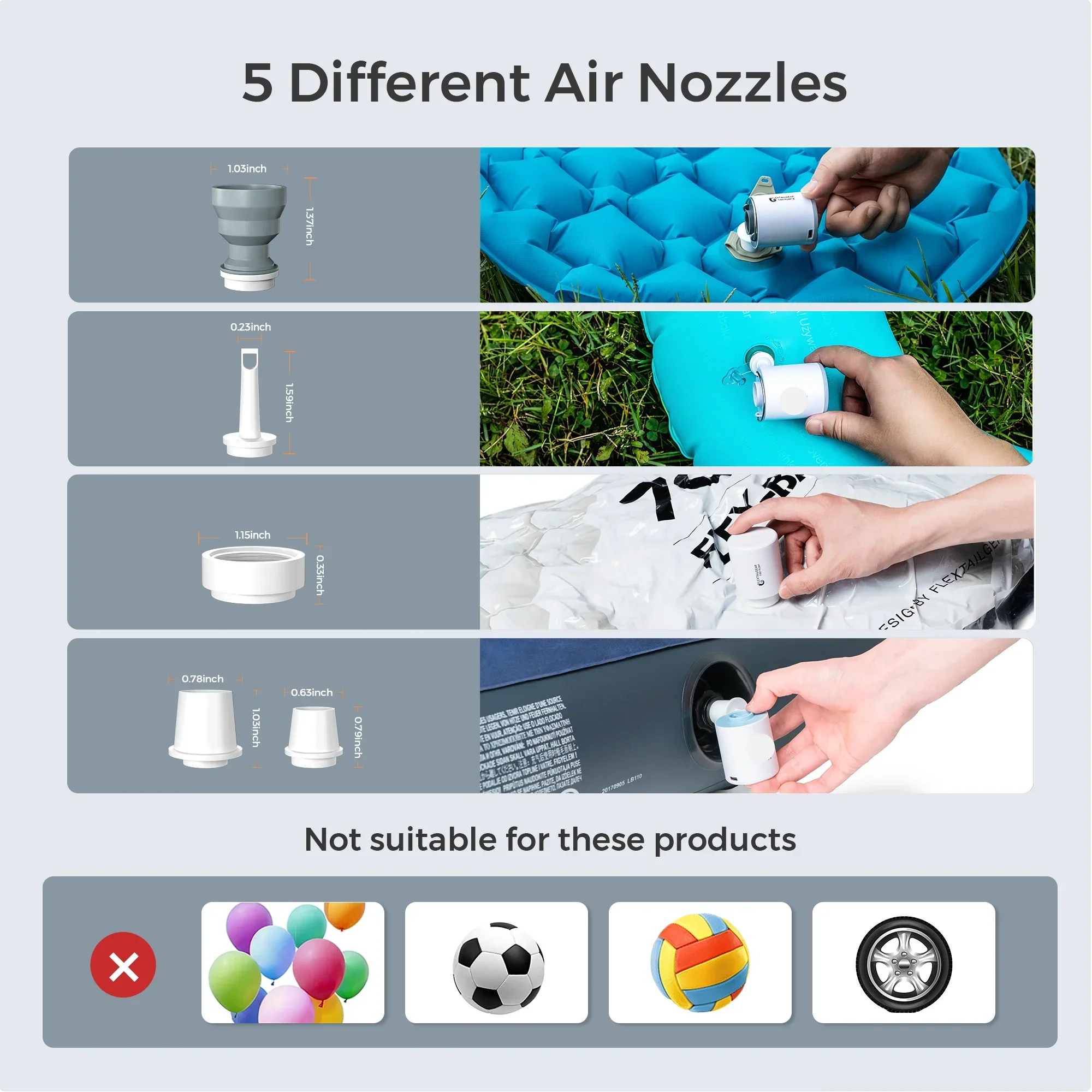 Portable Electric Air Pump | USB Rechargeable Mini Inflator