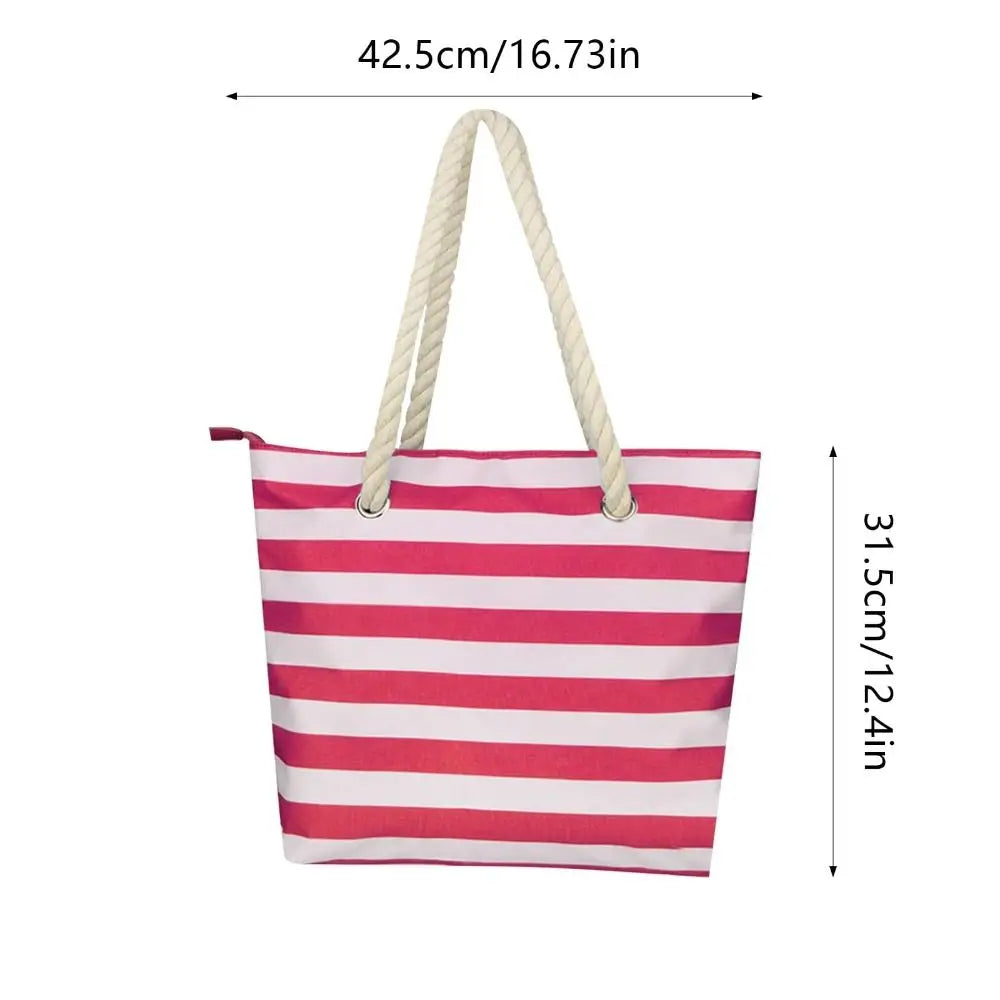 Insulated Wine Tote Bag | Nautical Stripe Dispenser Design