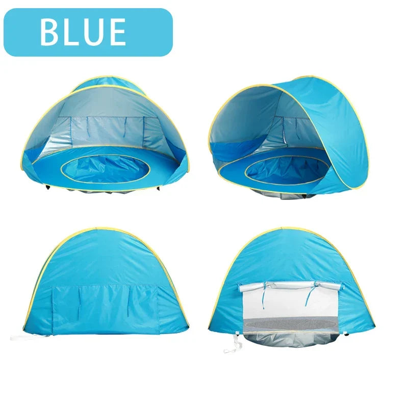 Kids Beach Tent | Pop-Up UV Protection Shelter With Pool