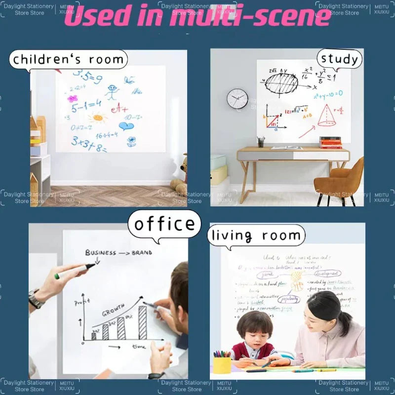Educational Wall Whiteboard | Self-Adhesive Electrostatic Surface